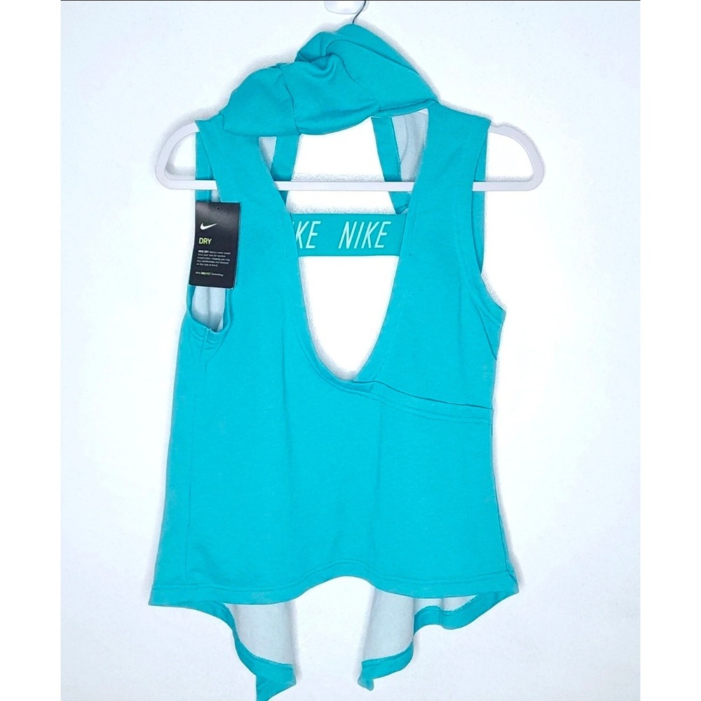Nike Activewear Wrap Vest Women L Blue LIKE_NEW AR0445